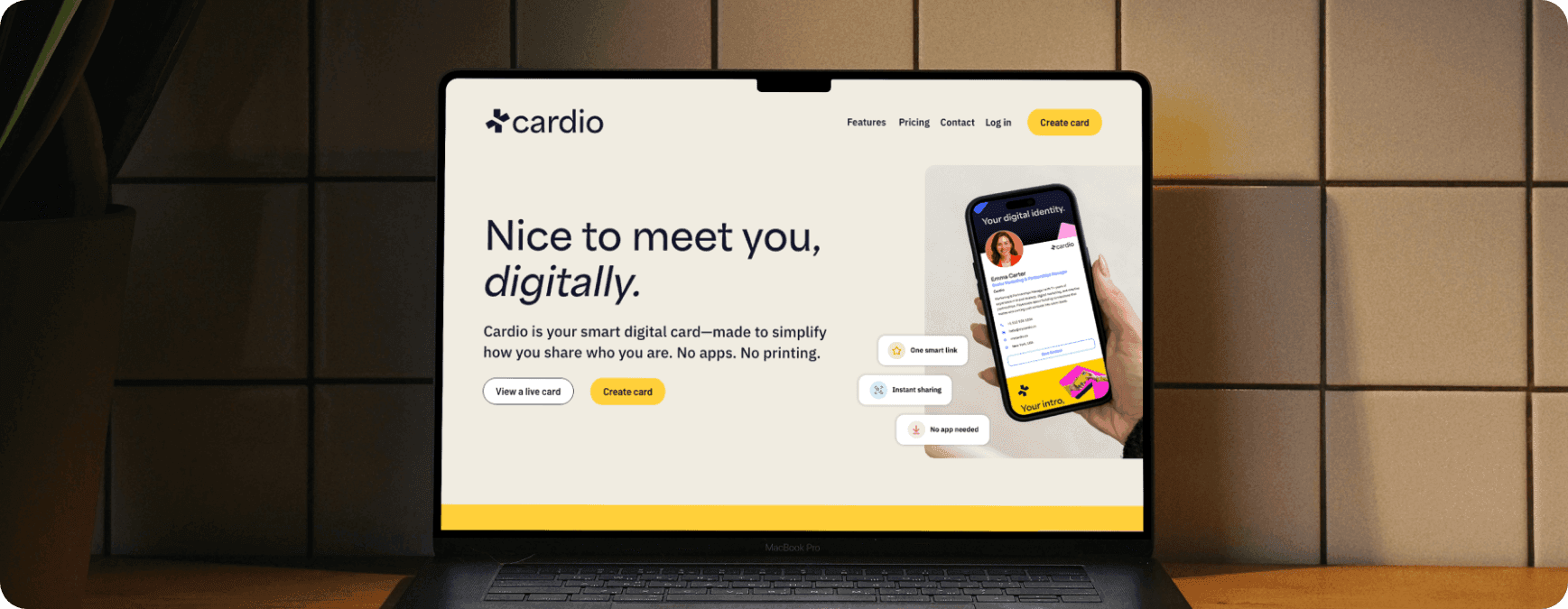 Cardio digital business card
